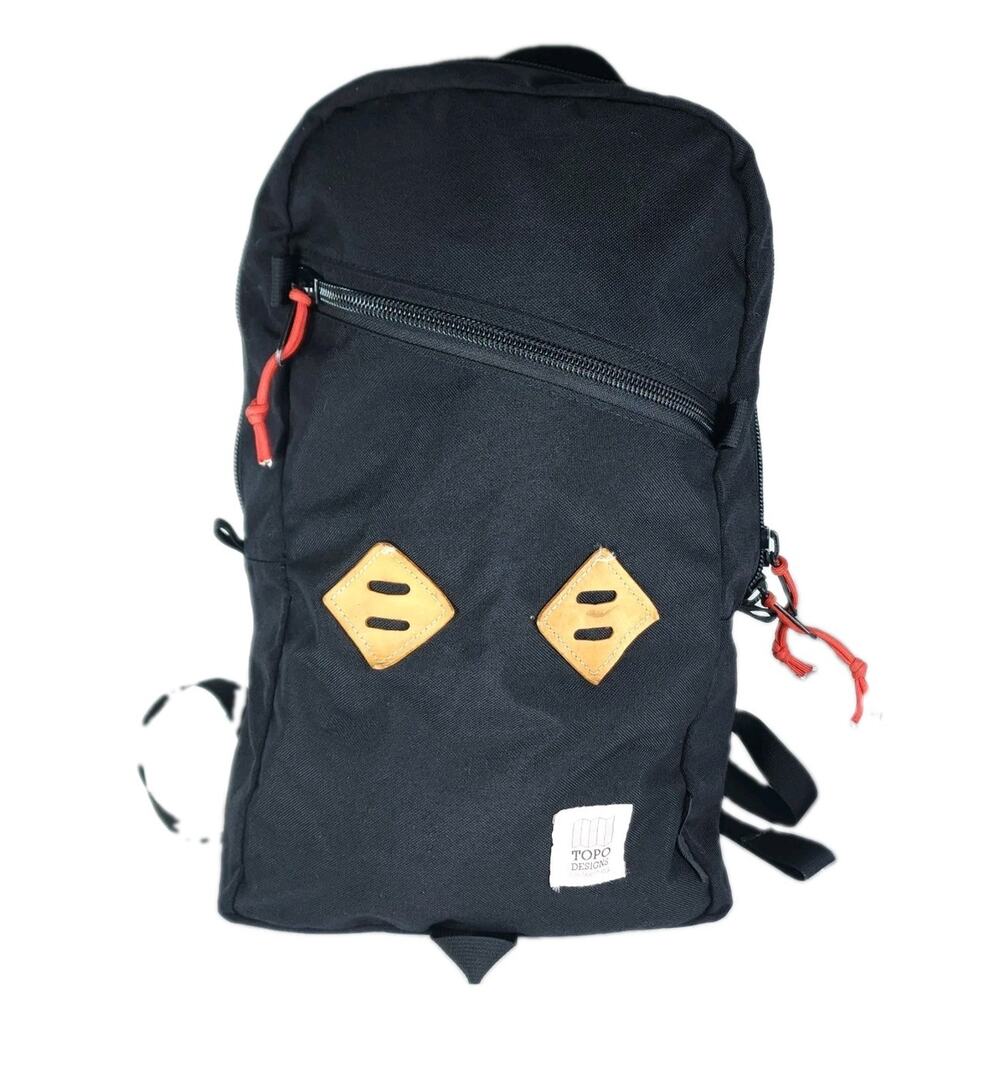 Topo Designs 20L Black Durable Fabric Classic Laptop School Daypack Backpack